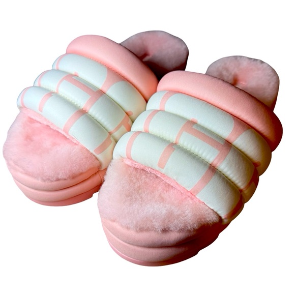 UGG Women’s Oh Yeah Puffy Slide Sandals Pink Size 7 NWT - Picture 1 of 5